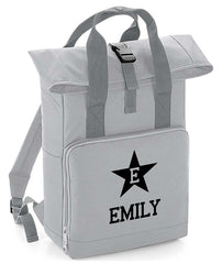 Personalised Star Backpack with Your Name Twin Handle Roll-Top Backpack