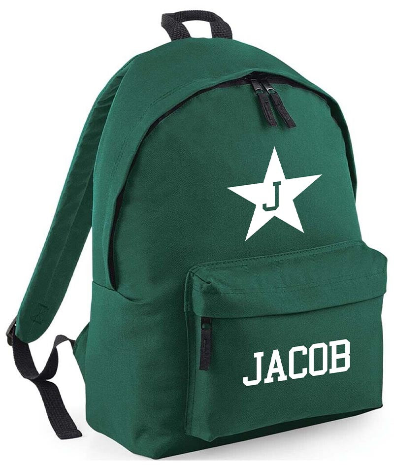 Personalised School Backpack Star Bag Any Name Text Kids PE Kit Girls Boys Gift