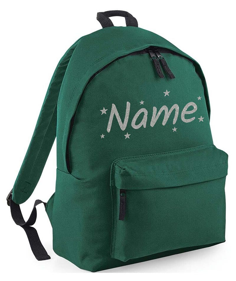 Personalised School Backpack Bag Stars Any Name Text Kids PE Kit Girls Boys Gift