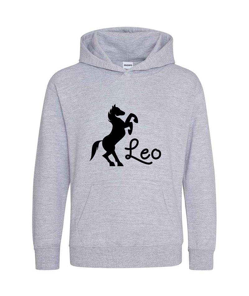 Personalised Equestrian Glitter Hoodie Custom Printed Name Girls Hoodies Jumper