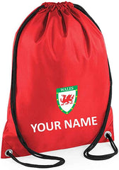 Prospo® Kids Personalised Wales Style Football Kit Bag Youth Football Wales Boys Or Girls Football Jersey Child Football Kit