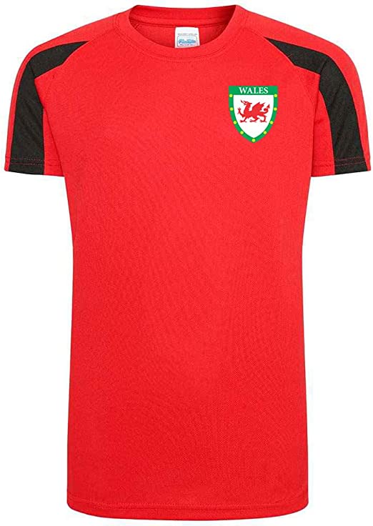 Prospo® Kids Personalised Wales Style Football Kit Bag Youth Football Wales Boys Or Girls Football Jersey Child Football Kit