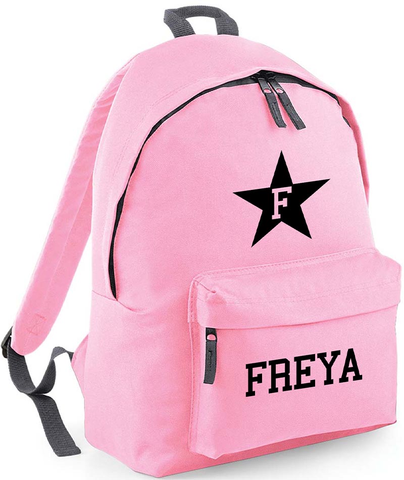 Personalised School Backpack Star Bag Any Name Text Kids PE Kit Girls Boys Gift