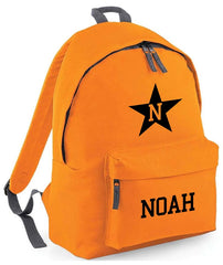 Personalised School Backpack Star Bag Any Name Text Kids PE Kit Girls Boys Gift