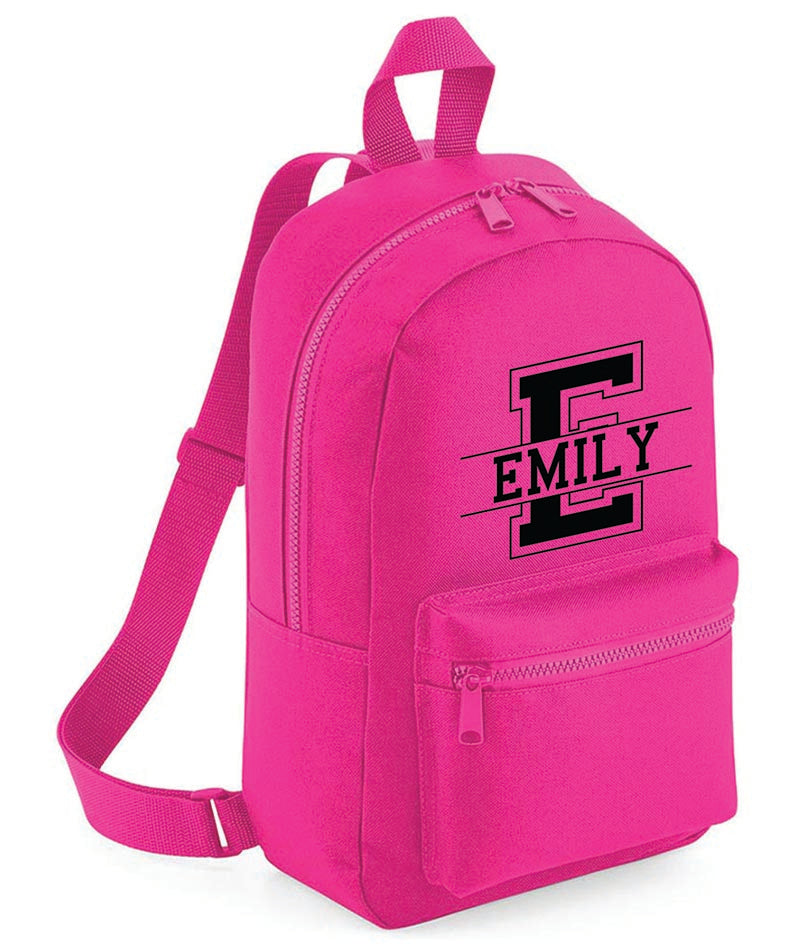 Personalised Girls Boys Backpack Bag Mini School PE Club Nursery Any Name Rucksack