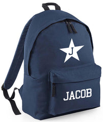 Personalised School Backpack Star Bag Any Name Text Kids PE Kit Girls Boys Gift