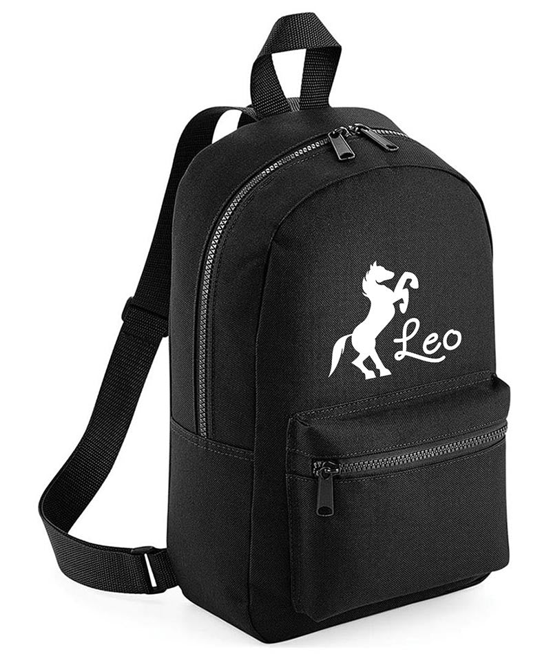 Personalised Girls Backpack Equestrian Bag Mini School PE Club Nursery Any Name Rucksack