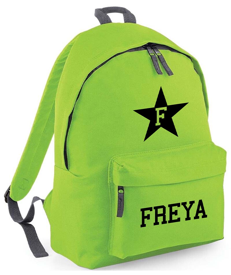 Personalised School Backpack Star Bag Any Name Text Kids PE Kit Girls Boys Gift