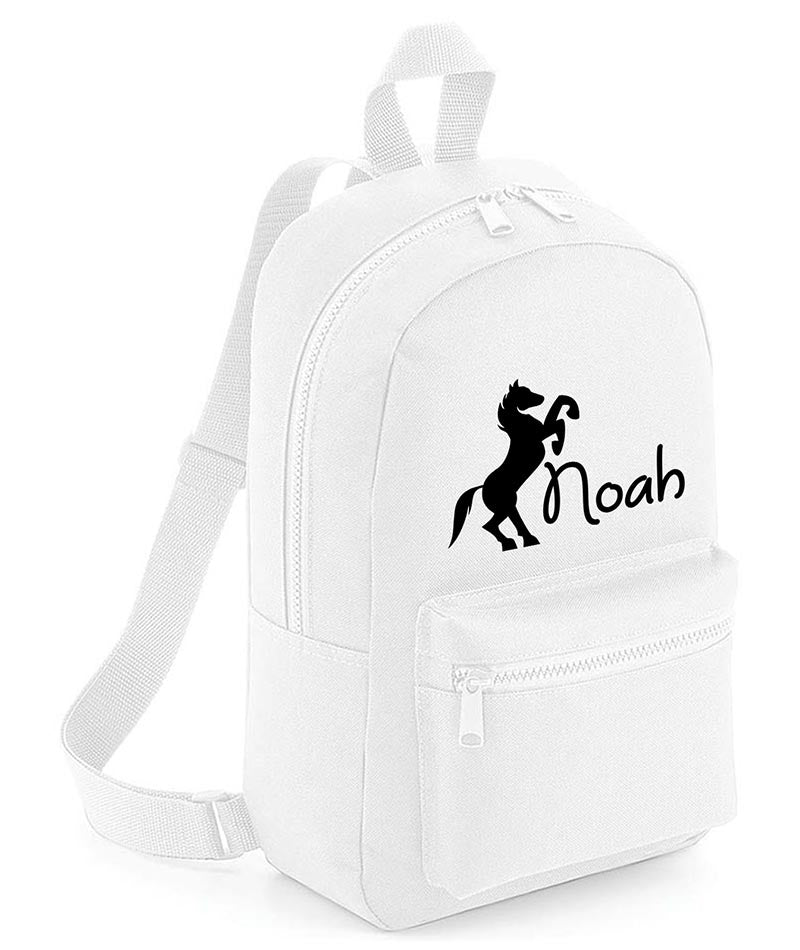 Personalised Girls Backpack Equestrian Bag Mini School PE Club Nursery Any Name Rucksack