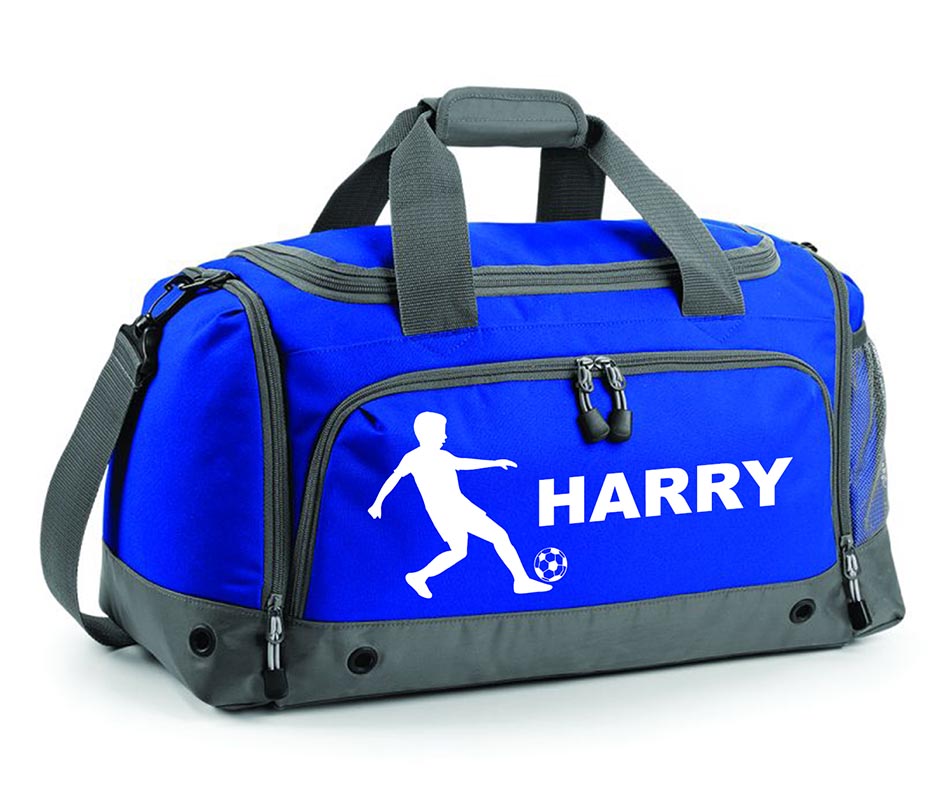 Personalised Football Holdall With Your Name Or Club Kids Boys Men Kit Bag