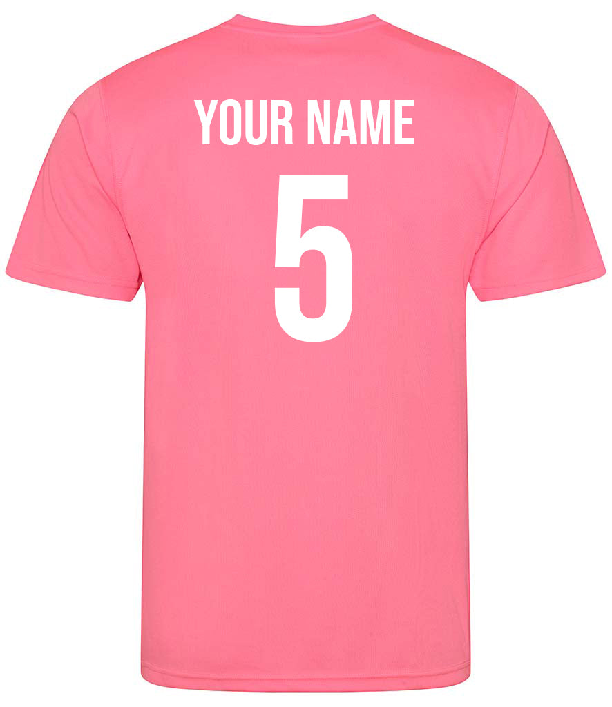 Personalised Wales Style Football Kits Customised Pink Shirts Shorts and Kit Bags