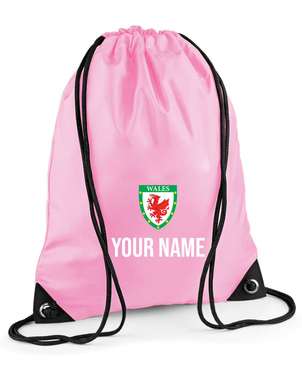 Personalised Wales Style Football Kits Customised Pink Shirts Shorts and Kit Bags