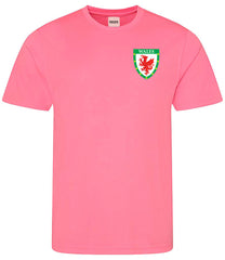 Personalised Wales Style Football Kits Customised Pink Shirts Shorts and Kit Bags