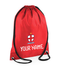 Personalised England Flag Badge Football Kit for Boys and Girls