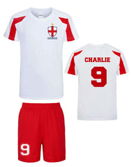 Children Personalised England Flag Badge Sports Football Kits