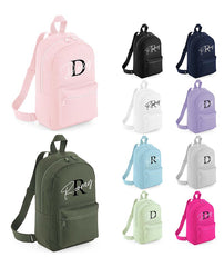 Personalised Girls Initial Any Name Backpack Bag Mini School PE Club Nursery Rucksack