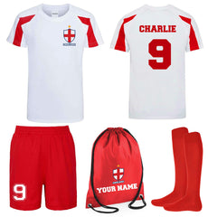 Children Personalised England Style Sports Football Kit