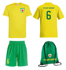 Personalised Wales Style Football Kits Customised Shirts Shorts and Kit Bags